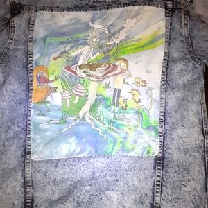 Custom Rick and Morty Jean Jacket